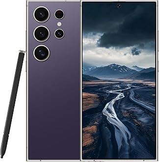 C24 Ultra Unlocked Cell Phones Smartphone Android 13 Phones 8+256GB/6.8" HD Screen/Dual SIM/108MP+48MP Camera/6800 mAh/Built-in Pen (Violet)