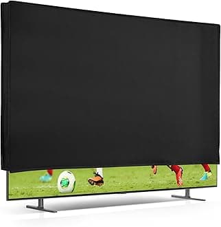 kwmobile Indoor 40" TV Cover – Television Dust Cover Screen Protector – TV Screen Dust Protection – Synthetic Fabric Black
