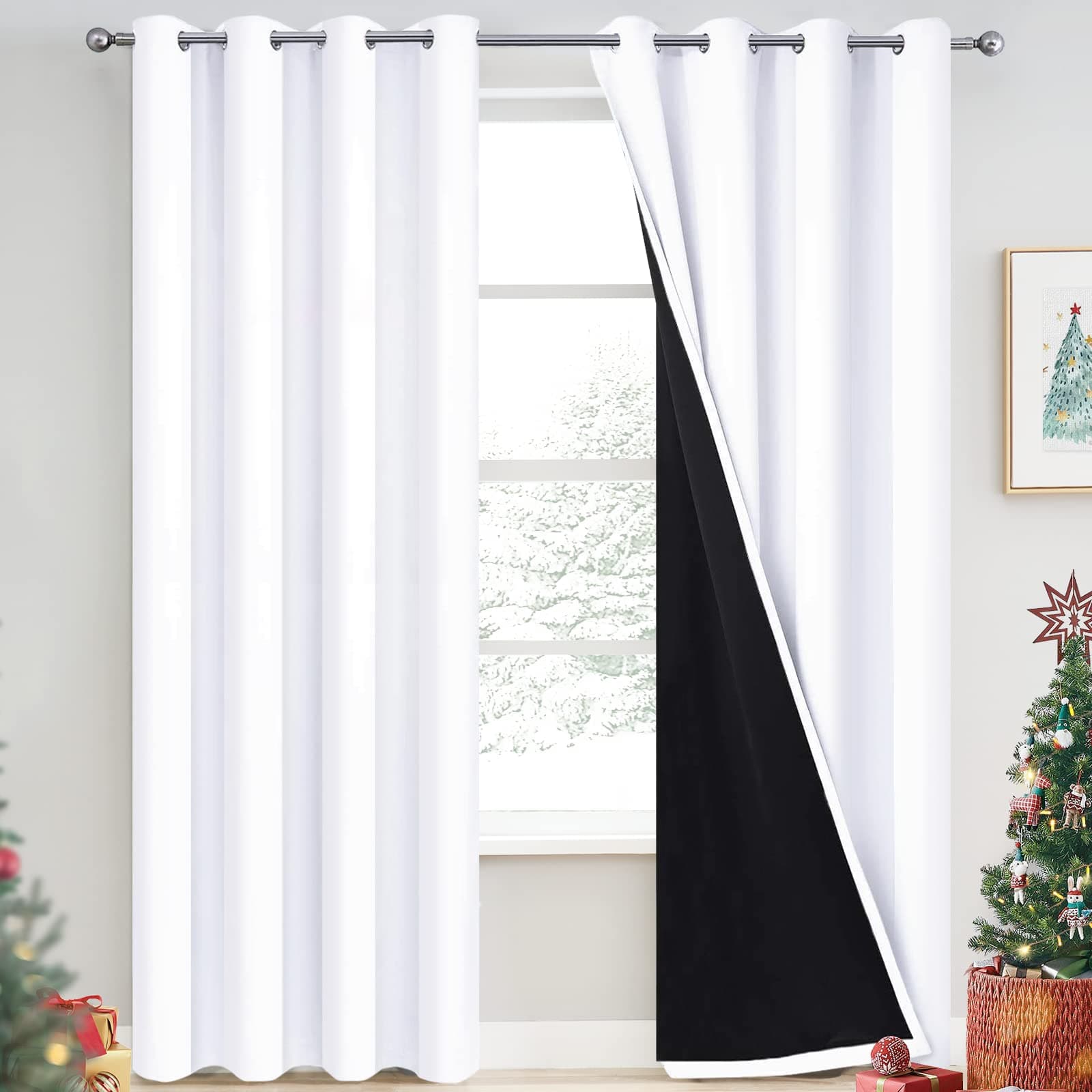 Yakamok 100% Blackout Curtains(double layers)