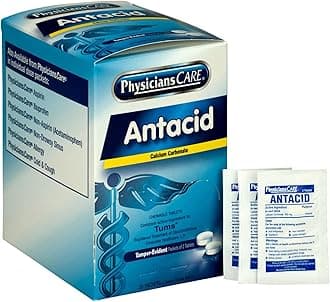 PhysiciansCare Antacid Heartburn Medication (Compare to Tums), 50 Doses of Two Tablets, 420 mg