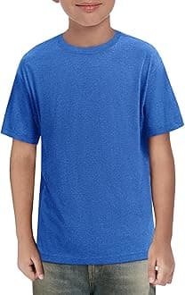 Boys Short Sleeve Shirts Kids Summer Crewneck T-Shirts Casual Tops Tees 5-14 Years