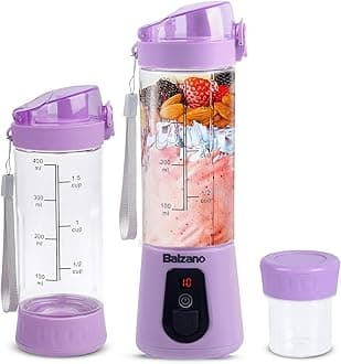 Balzano Portable Blender, Blender for Smoothie and Juices, Crush Ice, Make Baby Food, Smoothie Maker, Wireless, Portable Juicer(Purple)