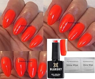 Bright Orange Neon 05 Nail Gel Polish UV LED Soak Off 10ml