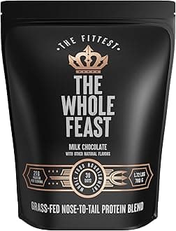 Whole Feast Carnivore Protein Powder/Delicious Cocoa Chocolate — Nose-to-Tail Organ Blend (Liver, Colostrum, Whole Bone, Heart) “Strength Makes All Other Values Possible” |