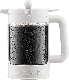 Bean Cold Brew Coffee Maker Set, 1.5 L/51 oz, White