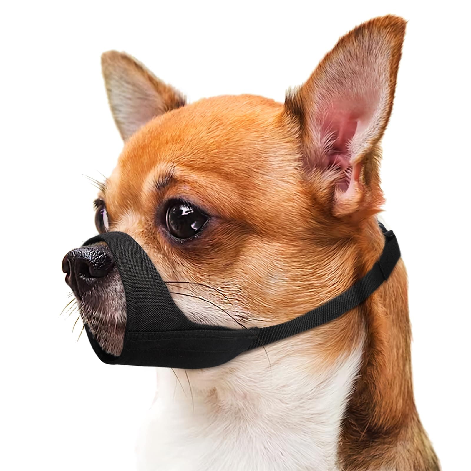 Mayerzon Short Snout Dog Muzzle for Small Medium Large Dog, Soft Muzzle for Chihuahua Shih Tzu American Bulldog for Grooming, Sturdy Oxford Mouth Guard Anti Biting Chewing