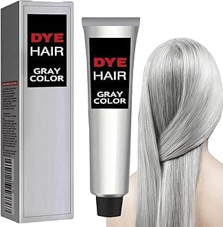 Natural Essence Silver Hair Dye and Color Cream - Long-Lasting Gray Permanent for All Hair Types