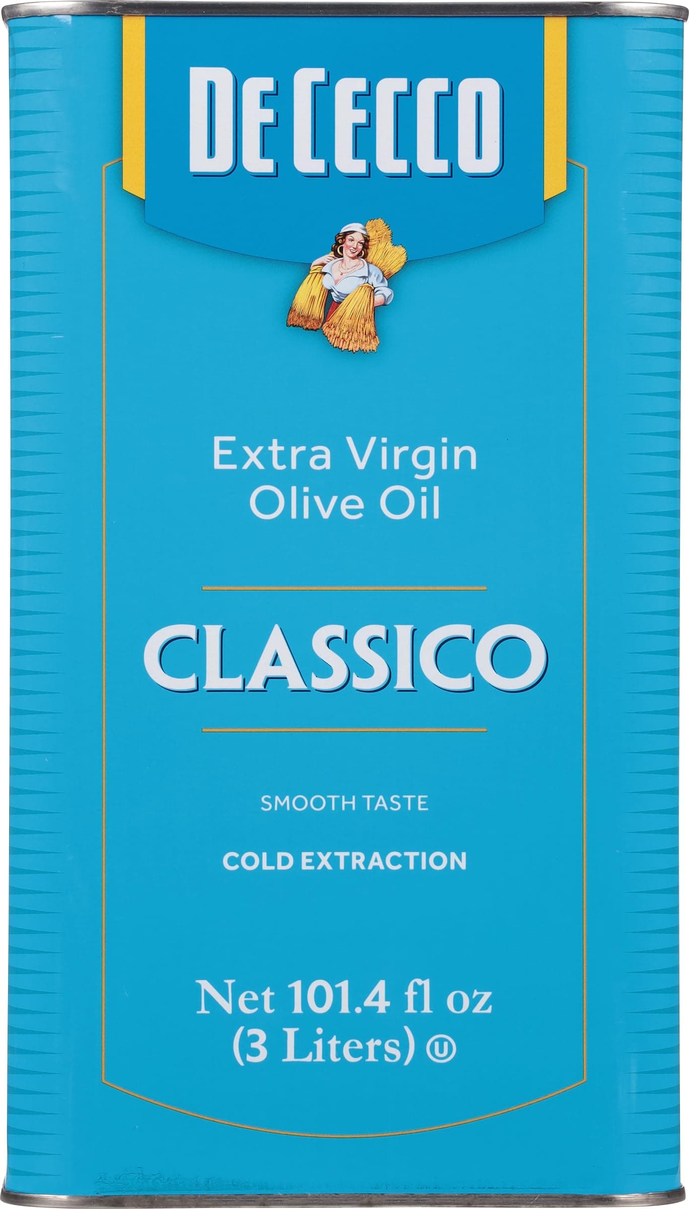 De Cecco Extra Virgin Olive Oil, Classico, Cold Extraction, Great for Cooking & Smooth Taste, 101.4 Fl Oz