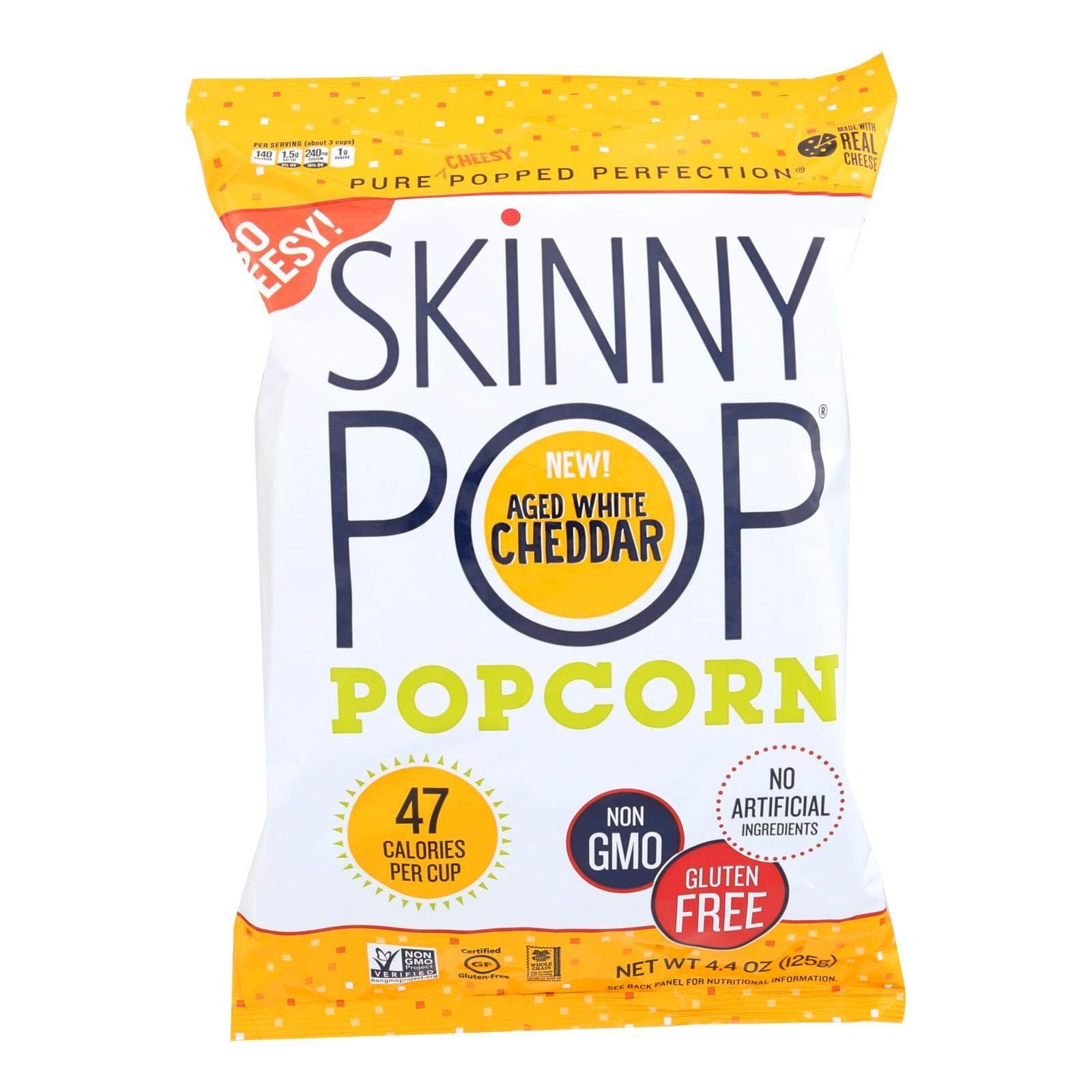 Aged White Cheddar Popcorn, 4.4 Ounce - 12 per case.