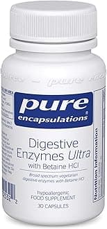 Digestive Enzymes Ultra with Betaine HCl - Vegetarian Digestive Enzymes - Lactose, Protein & Fat Digestion - 30 Capsules