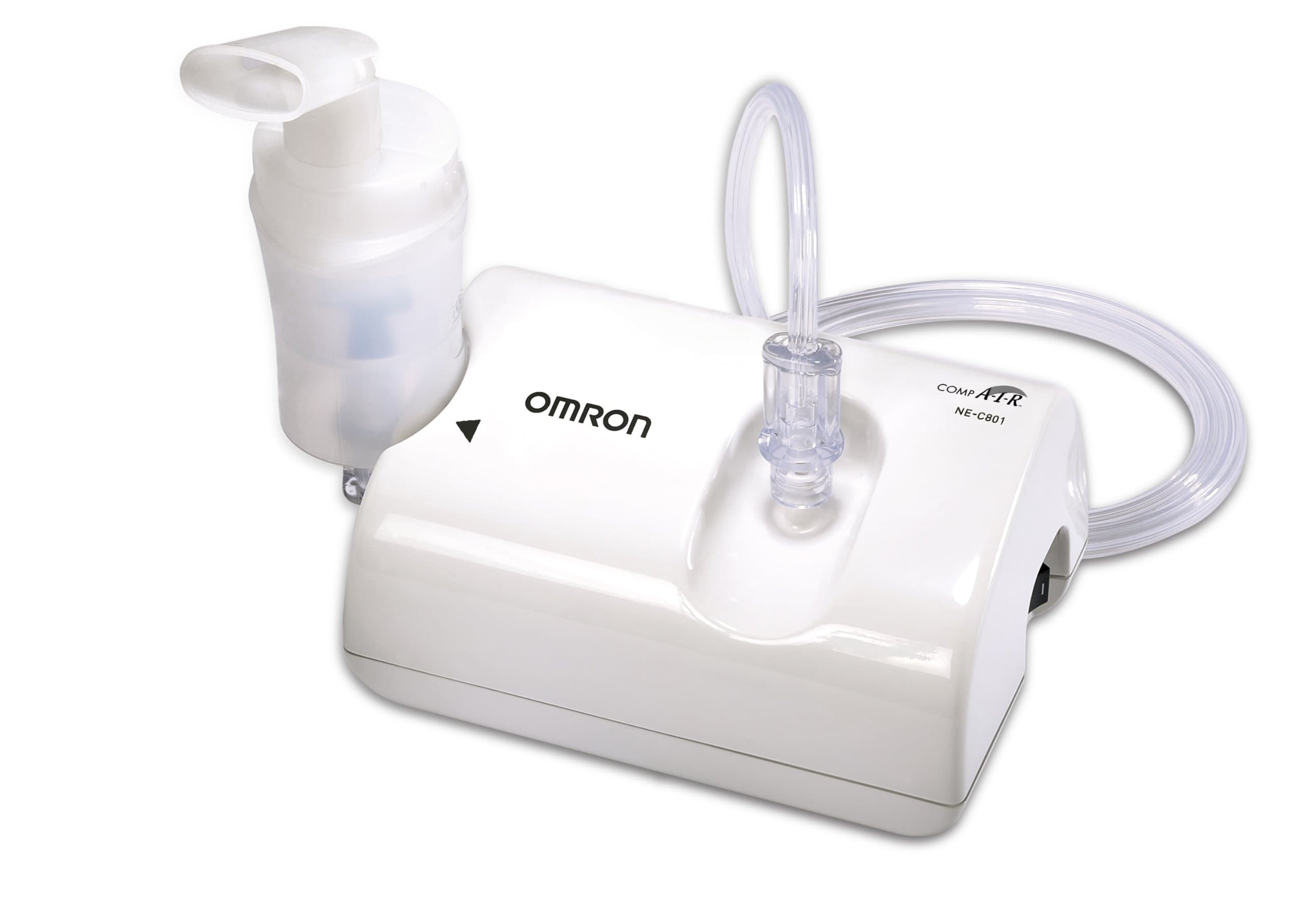 OMRON C801 CompAir Compressor Nebuliser - Very silent Compressor Nebuliser to Treat at Home Cough and Cold, Bronchitis, Asthma and More, for Kids and Adults