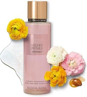 Velvet Petals Shimmer Body Mist for Women, Perfume with Notes of Blooms and Almond Glaze, Women's Spray, 250 ml / 8.4 oz