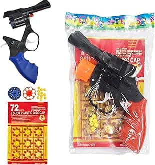 2023 cowboy cap plastic 8 shot ring 72 caps Bullet Fireworks gun firecracker toy gun for kids Classic Toy Cap Gun with Realistic Sound Effects