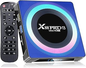 Android 13.0 TV Box 2025, Android Box 4GB RAM 64GB ROM with WiFi 6 8K 6K 4K, TV Box Android RK3528 Quad-Core 2.4G/5G Dual-WiFi Bluetooth 5.0 USB 3.0 100M Ethernet Smart TV Box