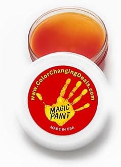 Universal Color Changing Paint Activated by Body Heat Thermochromic Fabric Paint Temperature Reactive Secret Message Magic Paint Red to Yellow