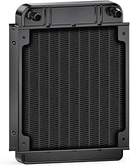 Clyxgs Water Cooling Radiator, 10 Pipe Aluminum Heat Exchanger Radiator for PC CPU Computer Water Cool System 120mm