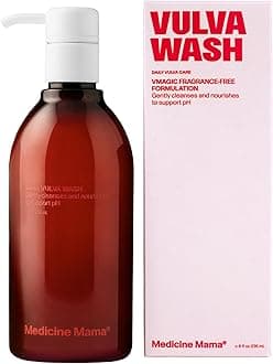 Medicine Mama's Apothecary Vmagic Gentle Feminine Wash pH Balanced to Cleanse and Rejuvenate Intimate Skin with Chamomile, Collagen, Vitamin E and Sage – Hormone Free — 8 oz