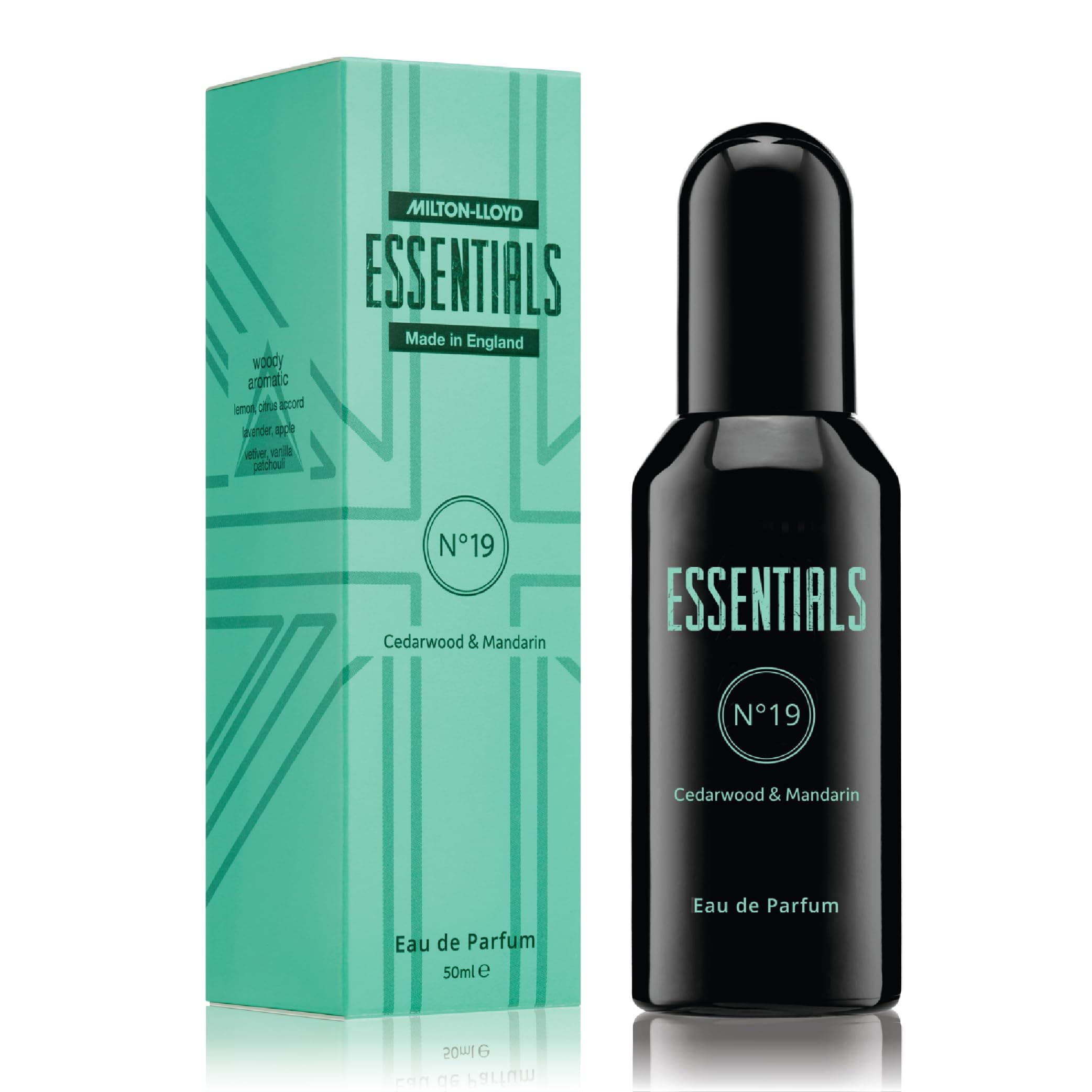 ESSENTIALS No 19 Perfume for Men. 50ml Eau de Parfum, Luxury Fragrance - Mens Aftershave, Long Lasting Fragrance by Milton-Lloyd