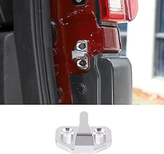 Tailgate Lock Buckle Replacement Fit for Toyota FJ Cruiser 2003-2021, Prado 120 150, RAV4 2006-2012, Tail Door Latch Protection Trim Cover Reduce Abnormal Noise(Silver)