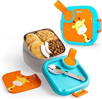 - rabitat Lunchmate Mini Stainless Steel Lunch Box 500 ml | 1+1 Year Brand Warranty | Tiffin Box for School | Kanjak Gifts for Girls | BPA-Free Leak-Proof with Spoon | Little Boss