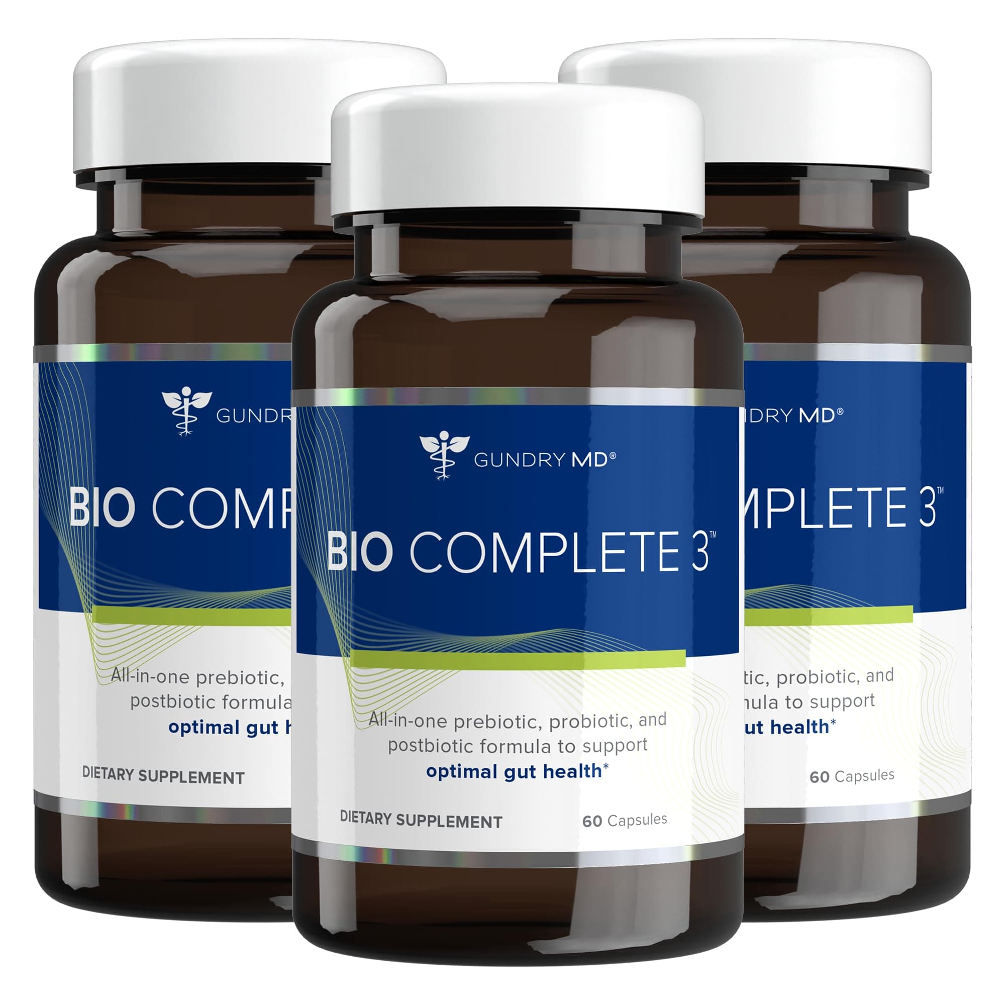 Gundry MD® Bio Complete 3 - Prebiotic, Probiotic, Postbiotic to Support Optimal Gut Health, 90 Day Supply