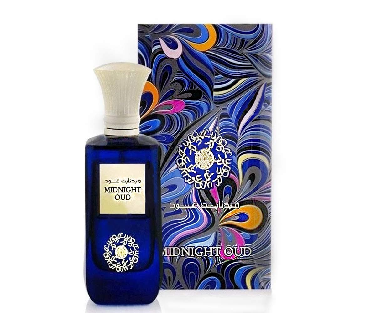 Midnight Oud 100ml For Him For Her Eau De parfum - Notes Bergamot Amber Leather Sandalwood aroma - collaboration between My Perfumes and Ard Al Zaafran Trading