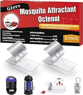 2 Lures Mosquito Attractant Bait Refill, Octenol Mosquito Lure Biting Cartridge for Bug Zapper & Fly Traps, Compatible with All Flying Insect Mosquitoes Trap
