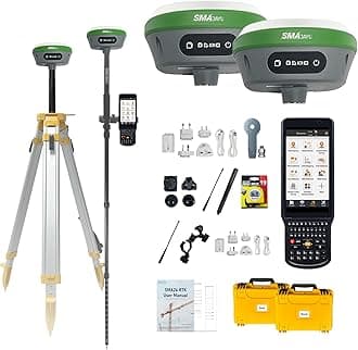 SMA26 GNSS IMU RTK GPS Surveying Equipment Rover Base Handheld Collector and Survey Software, NOAA certificated, 1408 Channels, 1cm Accuracy, 5km Distance(exclude tripod&pole)