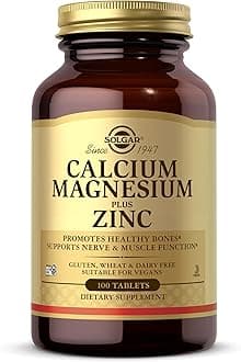 Solgar Calcium Magnesium Plus Zinc Tablets, 100 Count