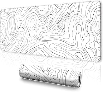 Topographic Gaming Mouse Pad, Extended XL Mousepad with Anti Slip Base, Large...