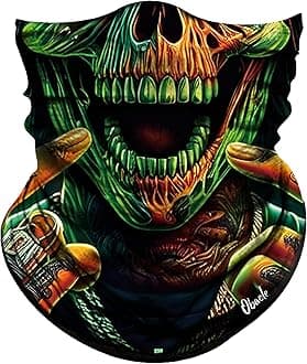 Obacle Skull Face Mask for Dust Wind Sun Protection Men Women Motorcycle Riding