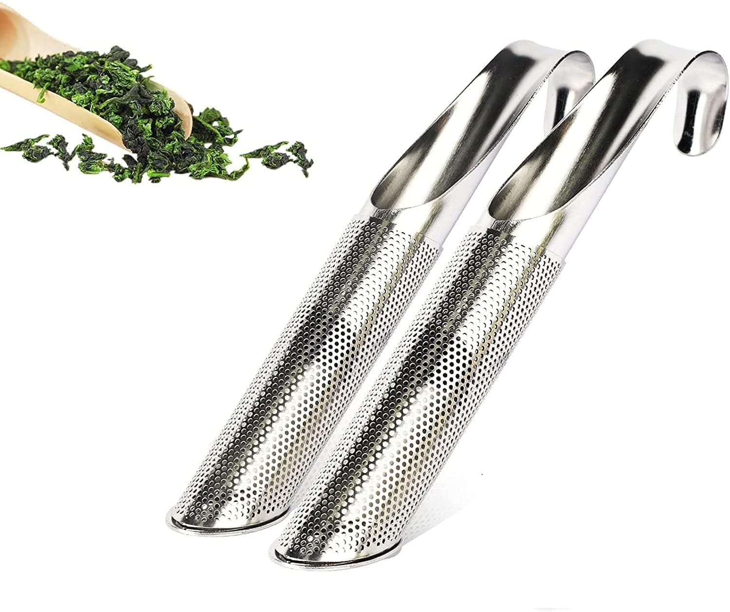 KASTWAVE Tea Strainers for Fine Loose Tea, Stainless Steel Tea Diffuser, Long-Handle Tea Filter, Premium Tea Infuser Tea Strainer for Tea, Rose, Coffee, Spices