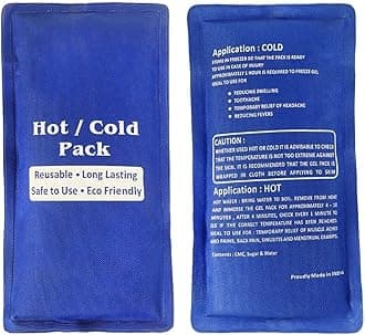 BS AMOR Gel Cold & Hot Packs 5x10 in, Reusable Warm or Ice Packs for Injuries, Hip, Shoulder, Knee, Back Pain – Hot & Cold Compress for Swelling, Bruises, Surgery Pack of 2