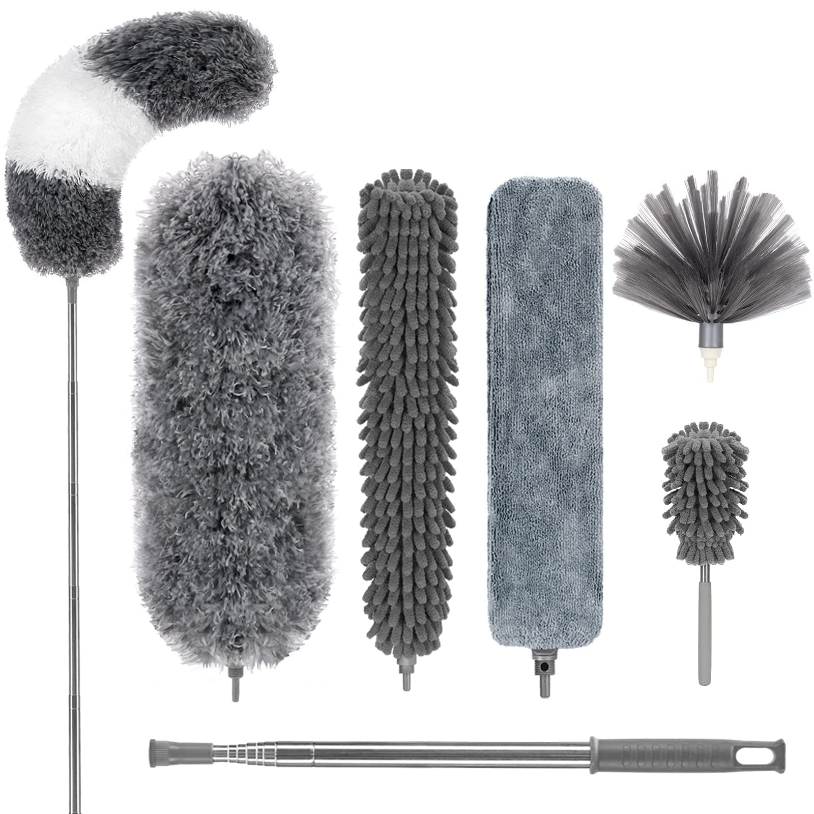 7 PCS Reusable Microfiber Feather Duster