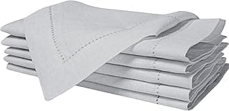 Cloth Napkin Set of 4 Size 18x18 inches- 100% Linen Hemstitched Napkins,18"x18" inch Size| Elegant Wedding, Christmas,Cloth Napkins,Thanksgiving & Dinner Napkins with Retail Vapour Grey
