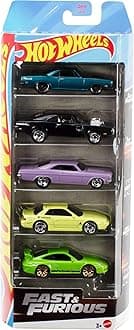 Fast & Furious Toy Cars, Set of 5 1:64 Scale Die-Cast Vehicles Inspired by & Seen in The Fast Movies