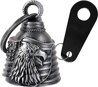 Dream Apparel Motorcycle Bell for Biker Rider Men Women Angel Bell with Bell Hanger, Ride Riding Bell Motorcycle Accessories