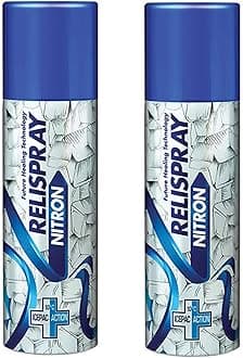 RELISPRAY Nitron | Future Healing Technology | Ice pack action | Helps Reduce Swelling & Numbs pain | Effective for Joint pain, Muscle pain, Knee pain, Elbow pain, Back pain | 48g (pack of 2)