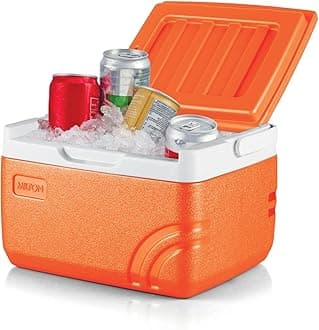 Milton Super Chill 3 PU Insulated Ice Pail 2.06 litres with Portable Handle, Chiller, Ice Cubes Storage Bucket, Cooler Box for Travel Party Car Picnic Road Trip, Orange