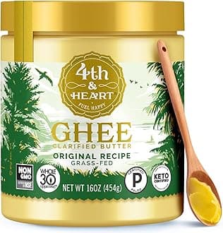 4th & Heart Original Grass-Fed Ghee Organic Refined Butter 16oz