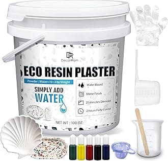 Eco Resin Casting Powder - 1400g/50oz Fast-Cured Plaster for Beginners - 20-30 Min Demold, Easy Mixing, Water-Activated Eco-Friendly Resin for DIY Crafts and Home Art