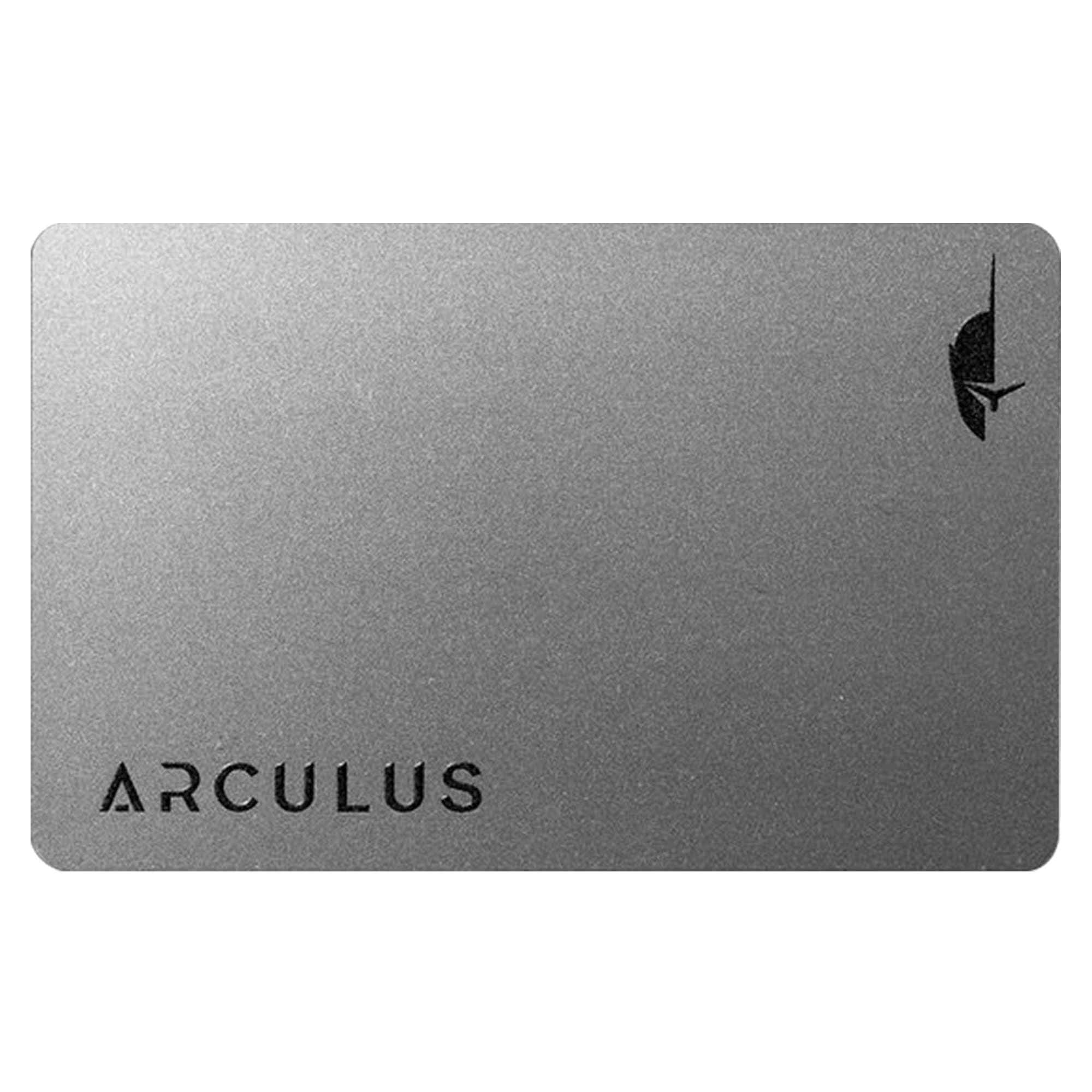 Arculus® Crypto Cold Storage Wallet, Secure Bitcoin Wallet, Crypto Hardware Wallet for NFTs, Ethereum, Bitcoin, Cardano and Other Cryptocurrencies, 3-Factor Authentication Crypto Wallet, Silver