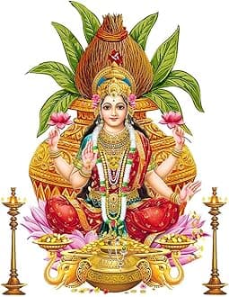 Laxmi Wall Sticker,Diwali Stickers for Living Room, Kids Room, Office, Pooja Room Size - 41 Cm X 51 Cm