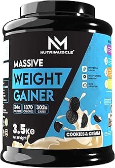 Massive Weight Gainer - 3.5 Kgs - Cookies and Cream Flavour - Contains Complex Carbohydrates for Healthy Weight Gain
