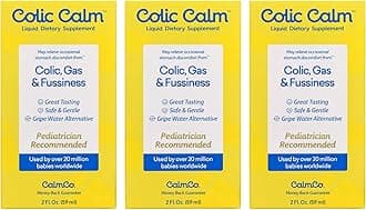Colic Calm Infant Gripe Water for Colic, Helps Fussiness, Upset Stomach, and Baby Gas Relief, 2 fl oz (Pack of 3)