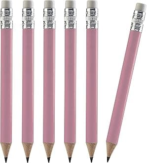 TH Golf 100pcs Premium Golf Pencils, 4 Inch Mini Pencils Half Pencils with Eraser Sharpened Wood Mini Round Pencils for Schools Wedding Toddlers Home Corporate Multiple Colours