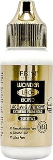 Wonder Lace Bond Wig Glue for Sensitive Skin 34 ml Gentle, Hypoallergenic, Latex Free, Vegan-Friendly, Waterproof, Quick Drying, Long-Lasting Invisible Adhesive for Lace Front Wigs