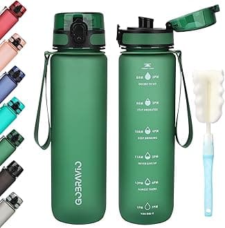 Water Bottle 1l, Drinking Bottle BPA Free, Sports Bottle Leakproof Dishwasher Safe Water Bottle for Teenager, Adult, Sports, Hiking, Gym, Outdoor, School & Office