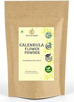 A D FOOD & HERBS ORGANIC CALENDULA FLOWER POWDER Dried Natural Ayurveda Herbal Powder (250 GMS)