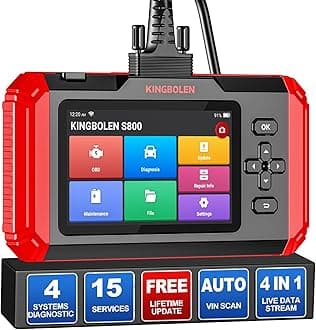 KINGBOLEN S800 Obd2 Code Reader,ENGINE,ABS,SRS,AT 4 System Car Diagnostic Sca...